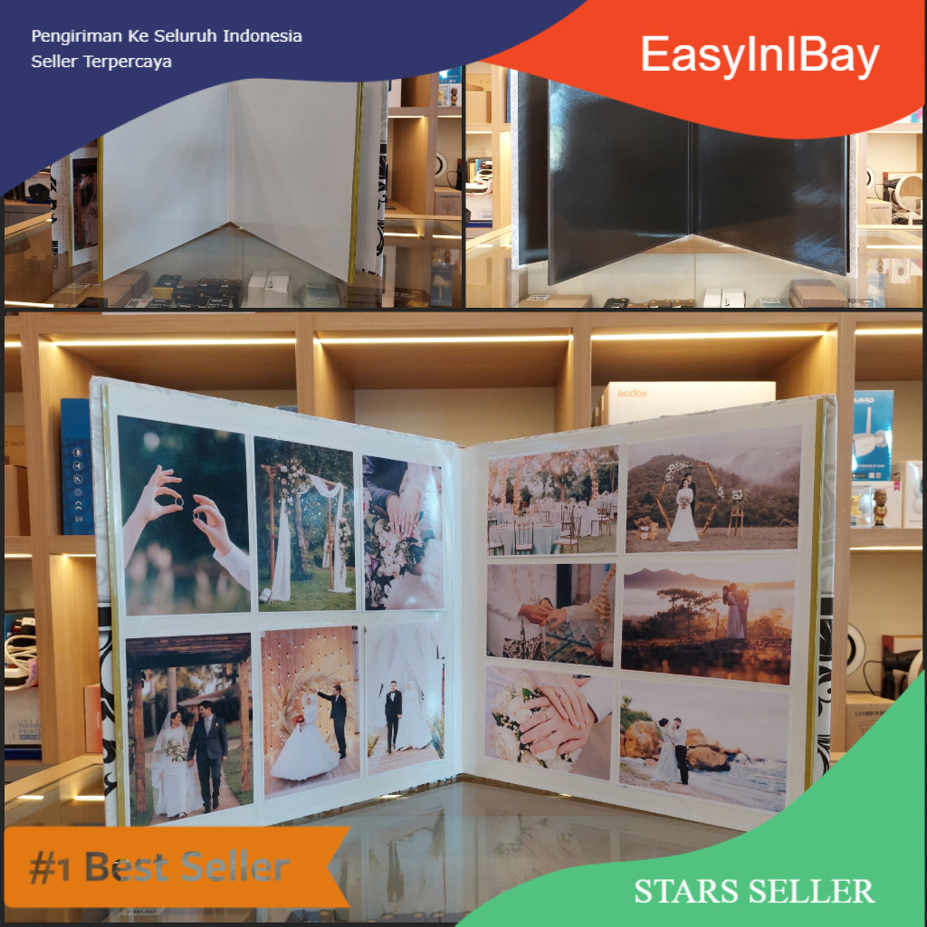 Album Foto Besar 10 Sheet Magnetik – Muat Banyak 120 Foto 10R/4R/3R Type 2