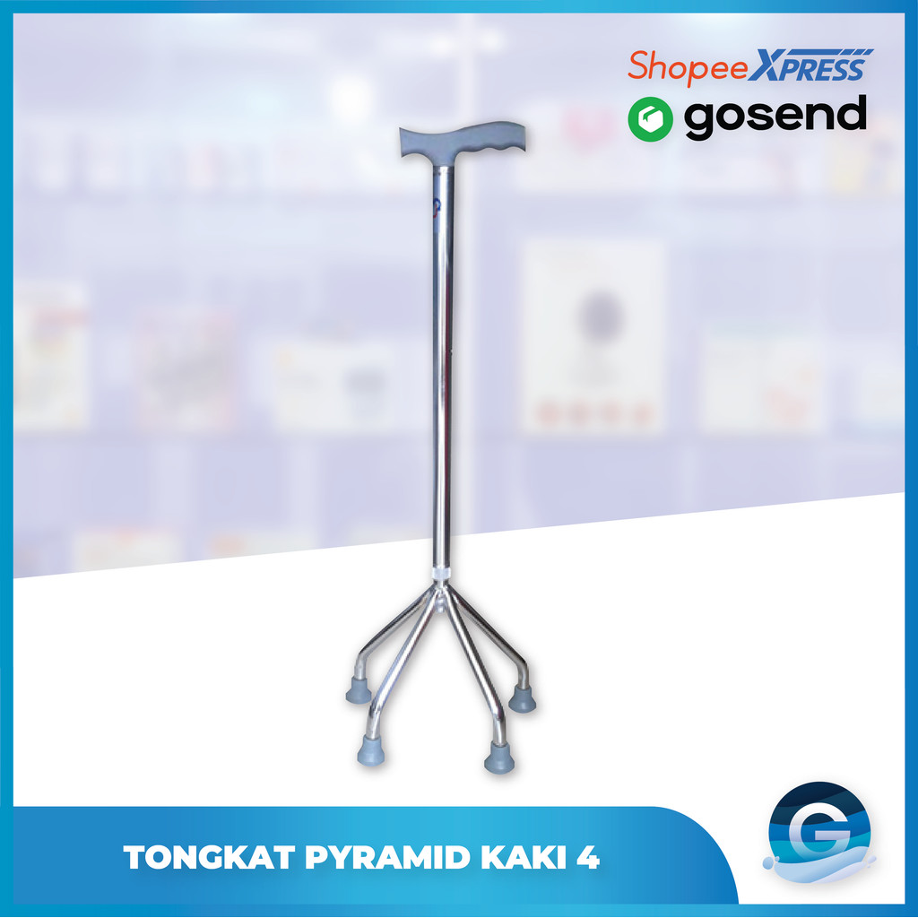 Tongkat kaki 4 Tongkat Lansia