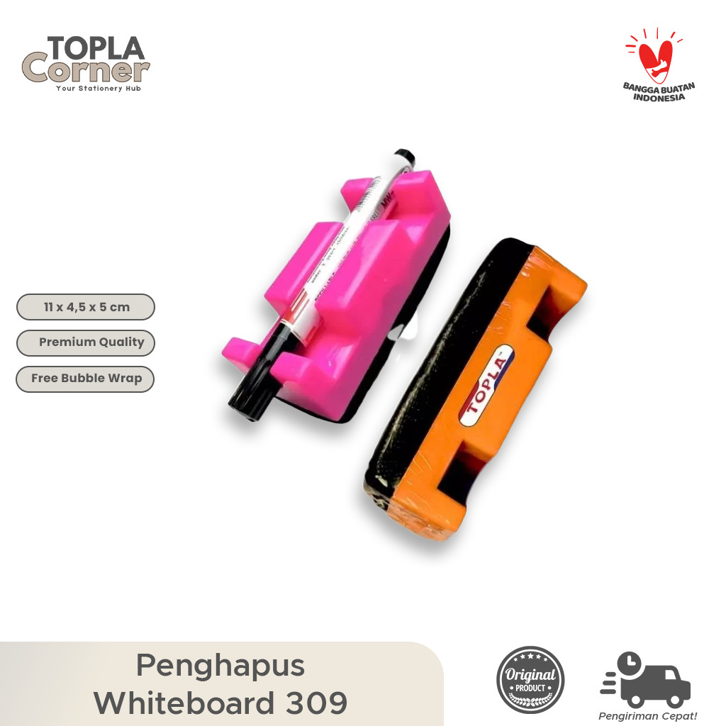 

Topla Whiteboard Eraser 309 - Penghapus Papan Tulis Sekat Spidol Praktis