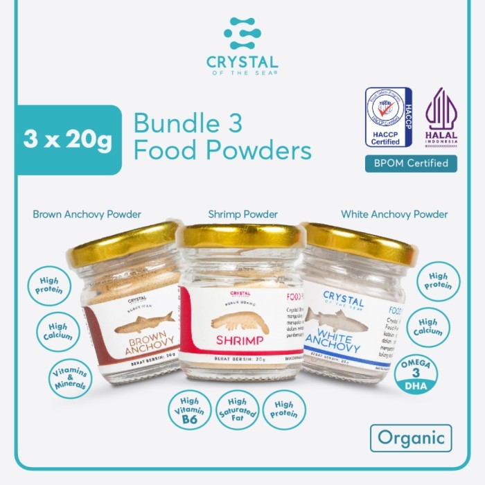 

(Set of 3 Convenient Size 20G) White Anchovy + Brown Anchovy + Shrimp