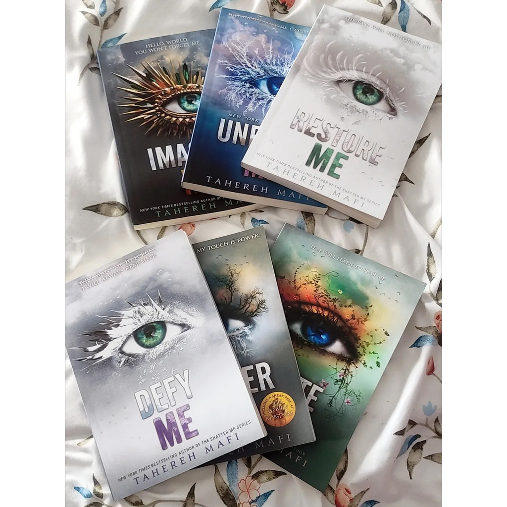 3pc Tahereh Mafi Novel Book In English Shatter Me Unravel/ignite/restore/defy/imagine Me