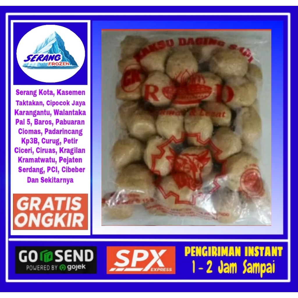 

Bakso RD (CK) 50pcs, Bakso RD Merah, Baso RD, Serang Frozen