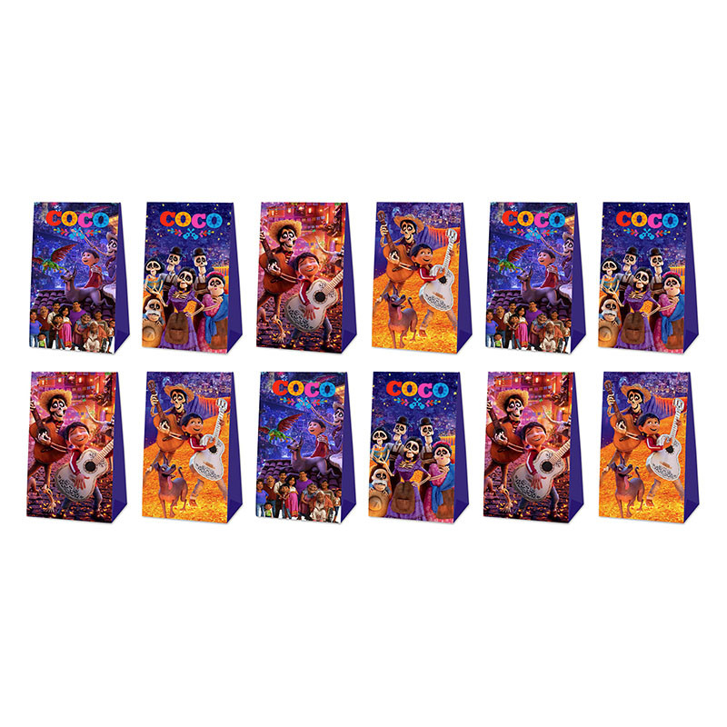 

Day of the Dead Coco Paper Gift Bag Girl Birthday Party Supplies Cookies Candy Snack Bag Baby Shower Wed Decor