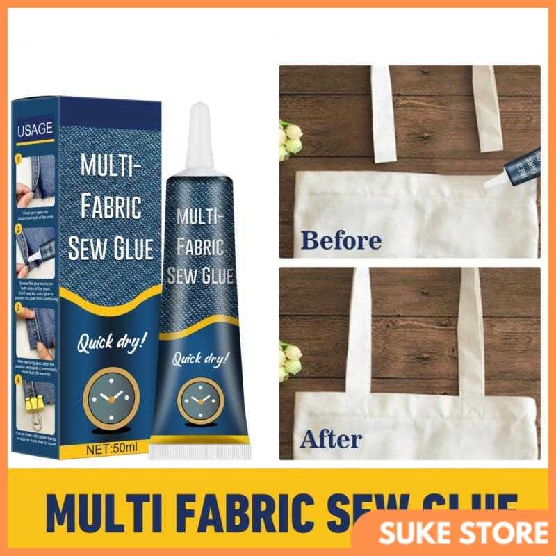 

Jue-Fish Cairan Liquid Lem Perekat Kain Kulit Sew Glue 50ml - N256