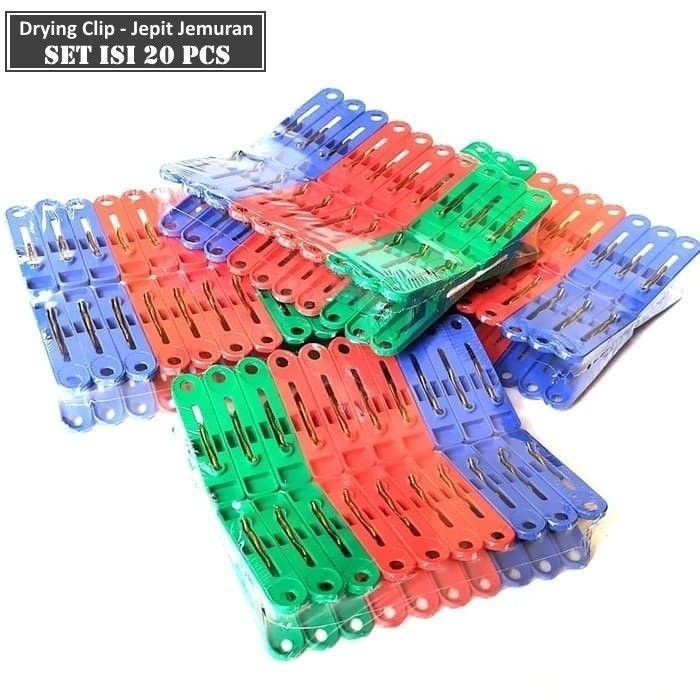 

JEPIT JEMURAN PLASTIK INDOKURNIA BAJU DAN CELANA ISI 20 PCS - HW