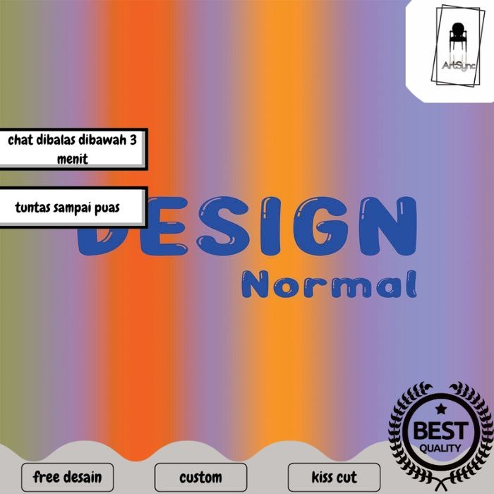 Syncart  Print Jasa Desain Sticker Logo Stiker Kemasan Makanan Botol Minuman 2X REVISI