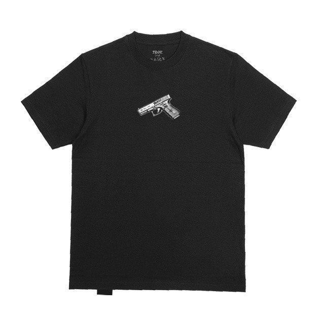Troy Company Tshirt Black Desert Eagle Gun - Kaos Pria Lengan Pendek Hitam MT 1384