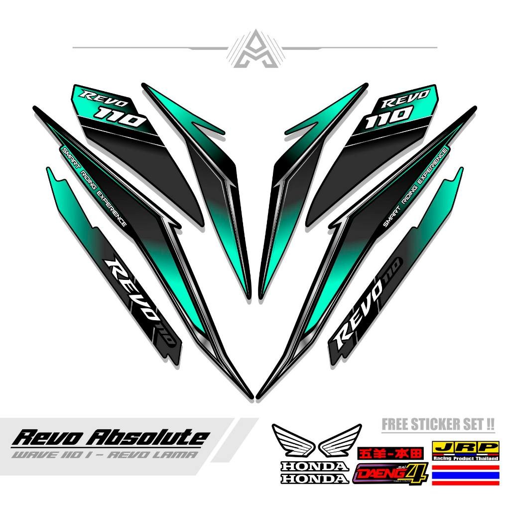 Striping Absolute Revo 110 Cw / Stiker Revo Absolut /  Stiker Wave 110 Design Racing Terbaru