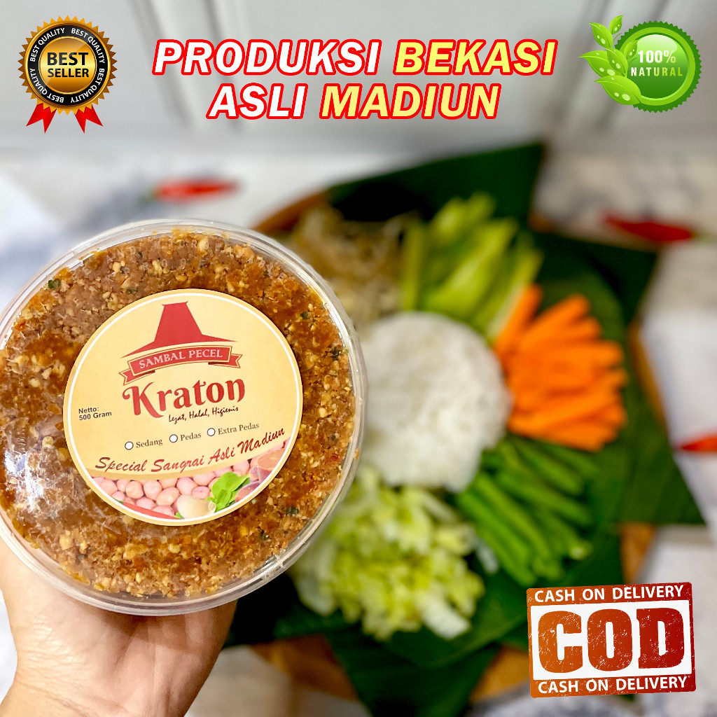 

TERLARIS BEST SELLER Sambal Pecel Madiun Asli Premium 250gr Bumbu Sambel Pecel Sangrai Madiun Asli Cap Kraton Enak Lezat Sehat Bumbu Sate