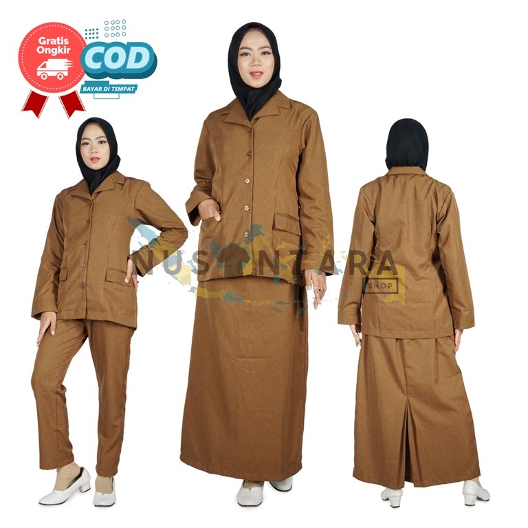 Seragam PNS Wanita Seragam Pemda Wanita Seragam Khaki Wanita Baju Pns Wanita