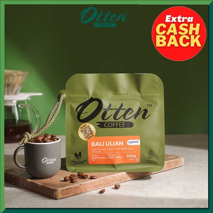 

Kopi Arabica Bali Ulian FW 200g - Biji / Bubuk Kopi Otten Coffee - Super Fine