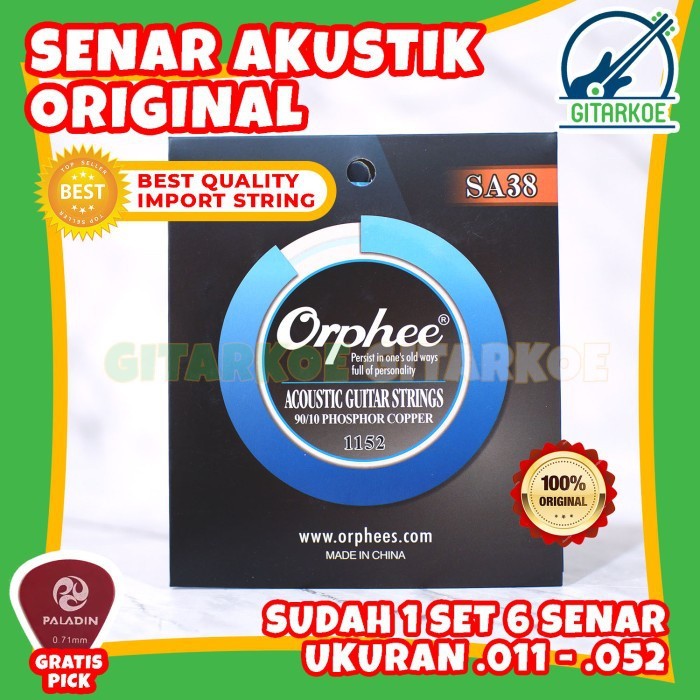 Senar Gitar Akustik Original .011-.052 Professional RA-38H Orphee SA38