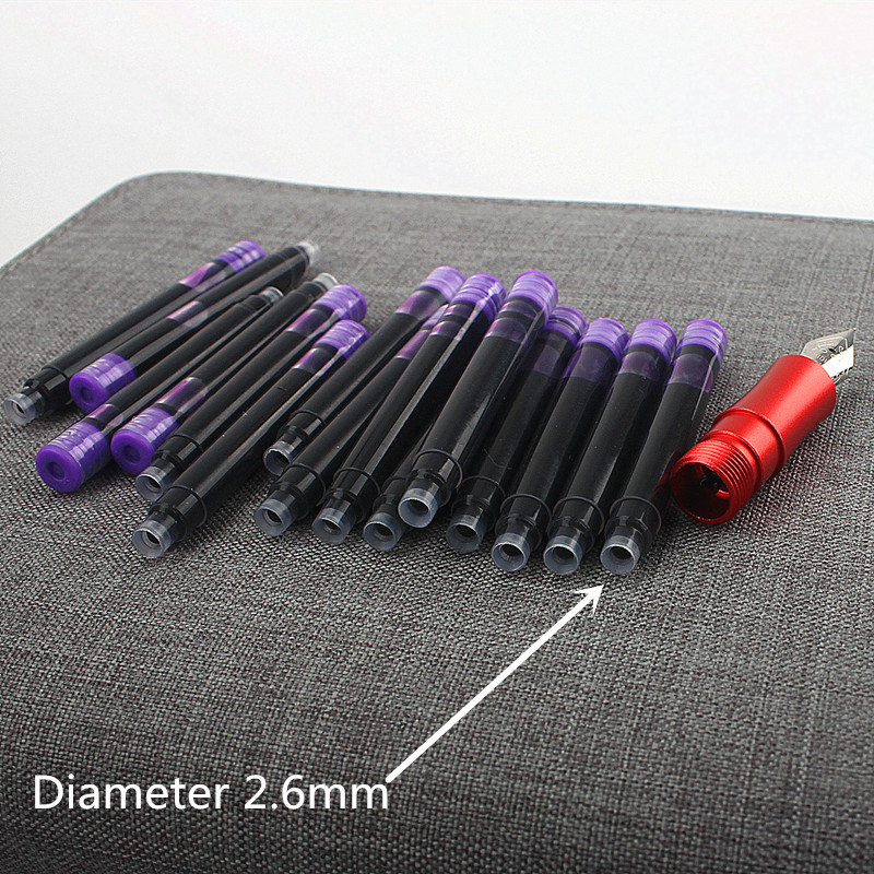 

10pcs High Quality Universal Size 2.6 and 3.4 Ink Cartridge Refill Fountain Pen Office School Student Stationery Ink Supplies