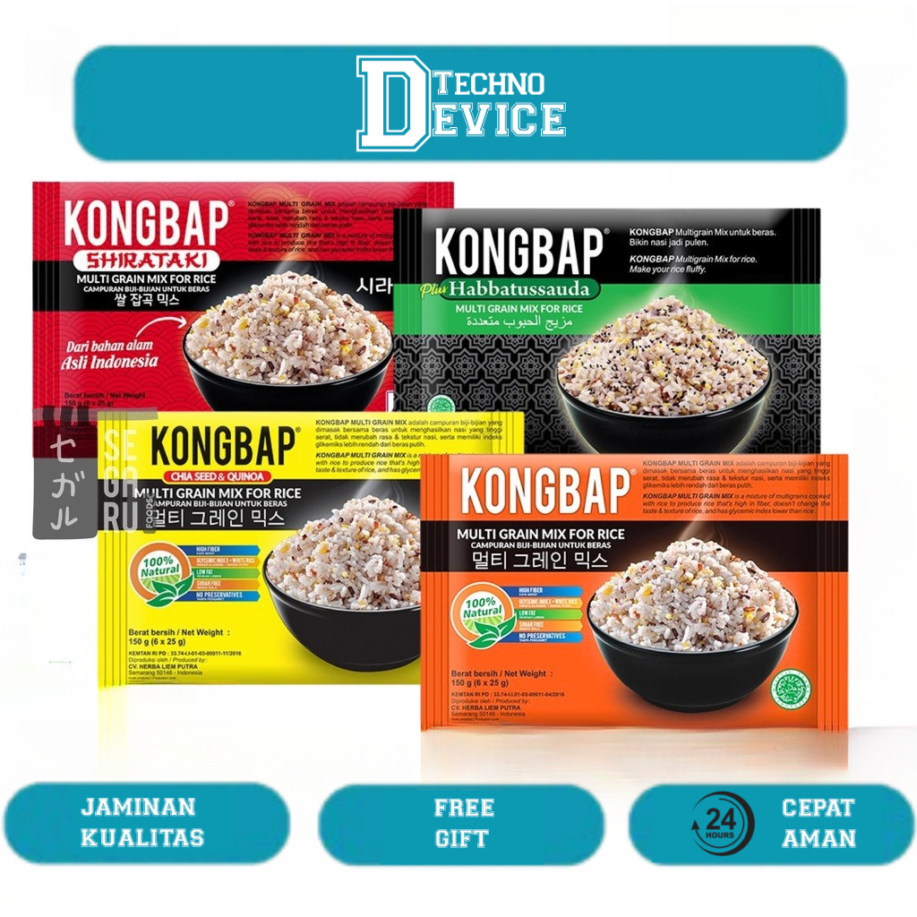 

Kongbap Multigrain Mix | Beras Sehat Korea Halal 150 gr (6pcs x 25gr)