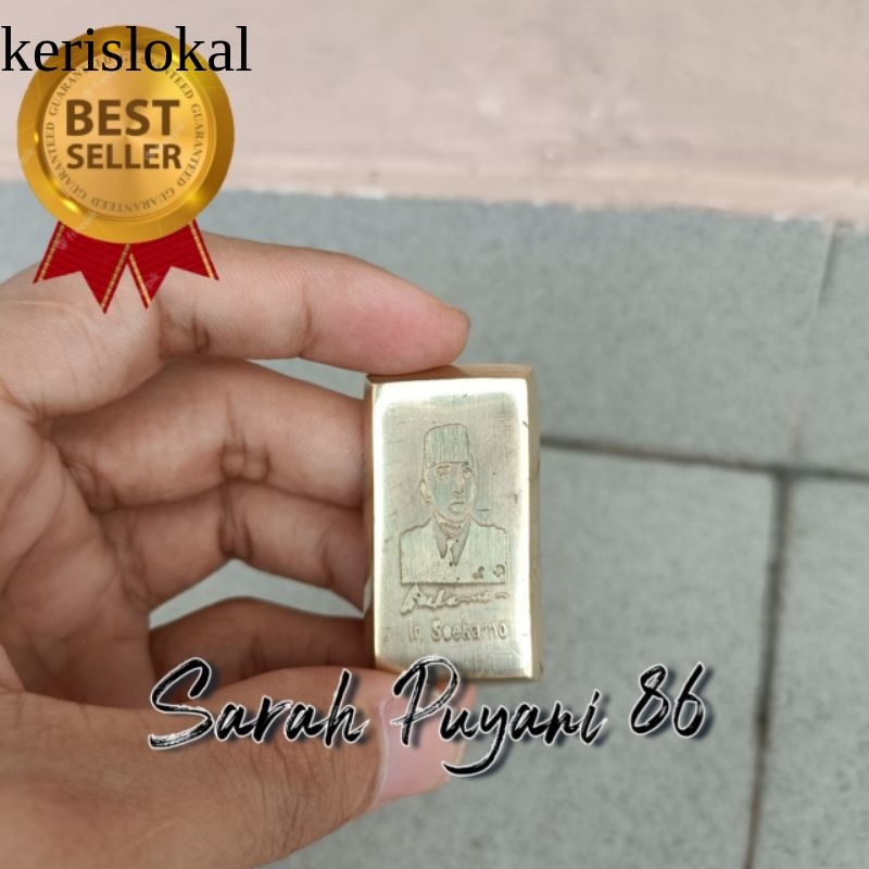 koleksi barang antik batangan emas Sukarno full kuningan KL1 laris