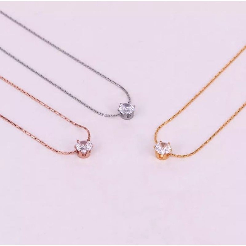 Kalung Titanium Fashion Mata Satu Bismuth & Magnet