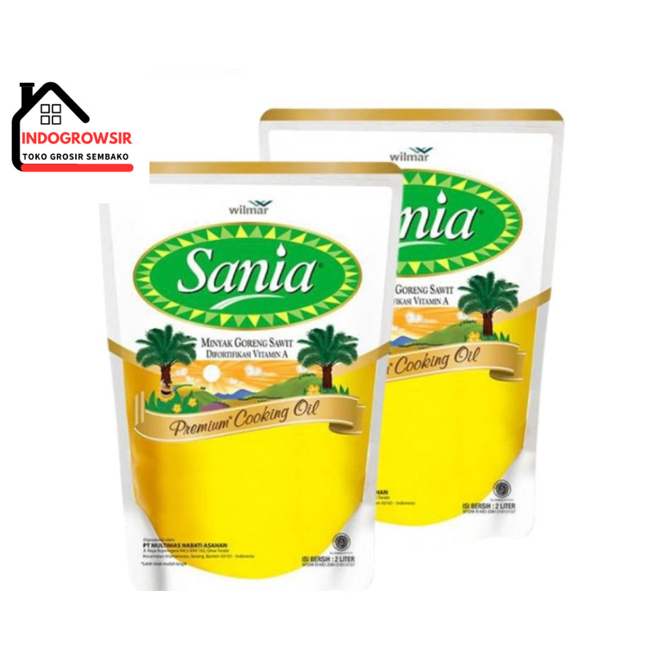 

Sania Minyak Goreng Sawit Premium Cooking Oil Pouch 2 L x 2 Pcs