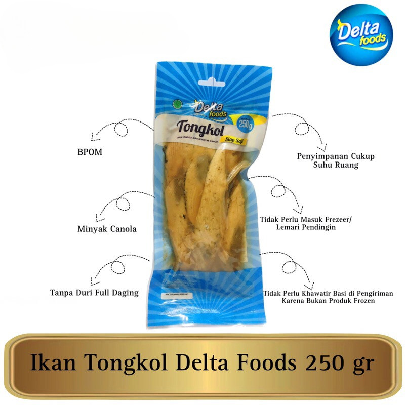 

Ikan Tongkol Delta Foods 250 gr With Minyak Canola Siap Saji tanpa kulkas gpp