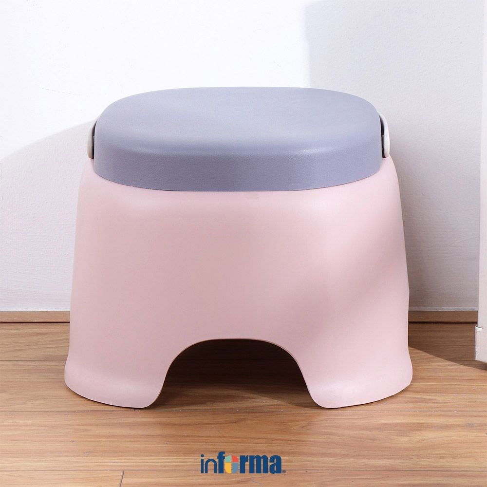 Informa Bumble Bangku Medium - Pink/Ungu Multipurpose Stool Bangku Makan Cafe Restoran Serbaguna Fur