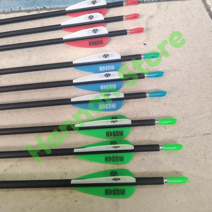Musen Carbon 6 mm - Mix Carbon Arrow - Anak Panah Karbon - hitam