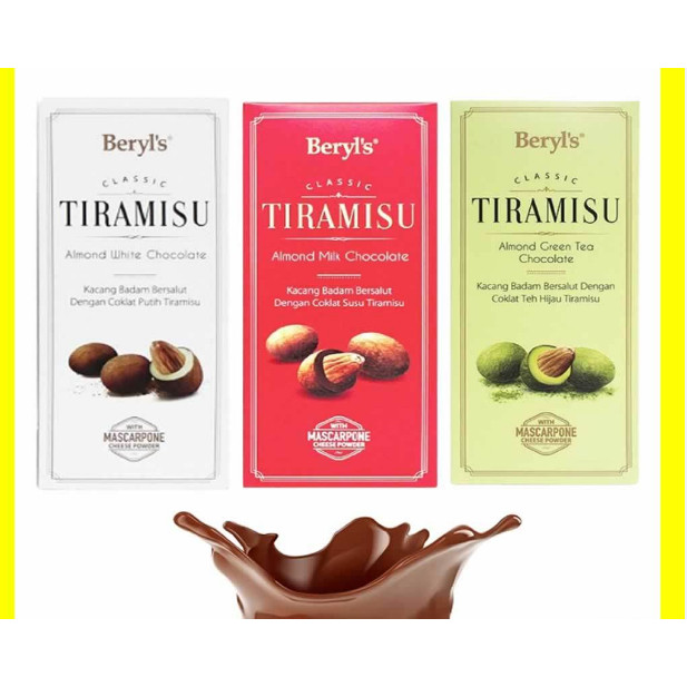 

[TERMURAH] Beryls Almond Milk, White, Green Tea Chocolate 200Gram Jastip by mosa