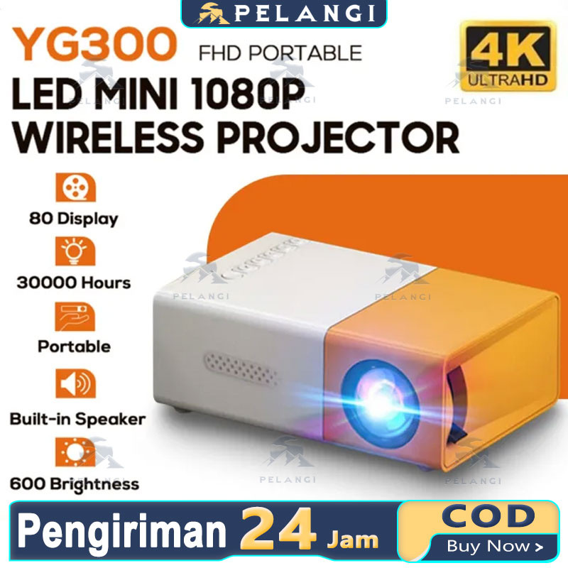 Proyektor Mini Proyektor Mini Portable HP Home Theater Android YG300 HDMI 5 tahun garansi Mini