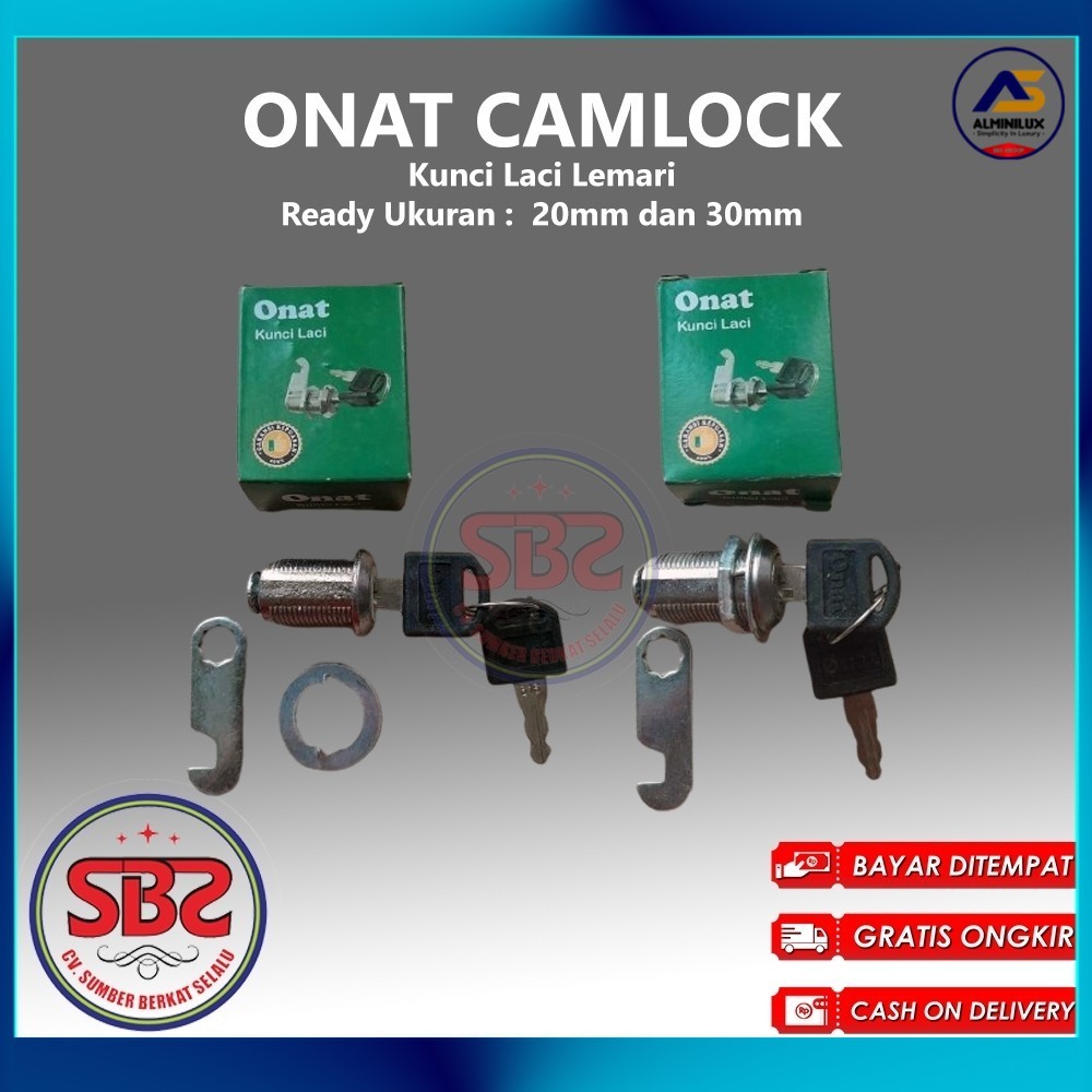 Cam Lock camlock Kunci Laci Lemari ONAT 103 - 30 mm dan 20mm