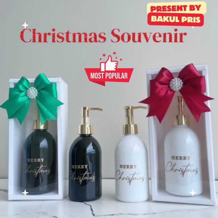 

Christmas Hampers Souvenir Natal Botol 500ml Pump Gift Natal Premiu