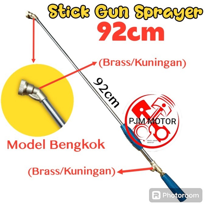 92cm stik stick gun pompa power sprayer steam stim doorsmeer model bengkok
