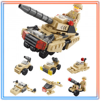 Mainan Balok Susun Tank 6in1 LEGO 123 Bricks