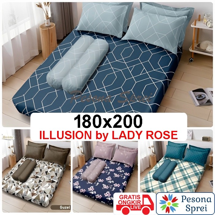 gj84rf SPREI LADY ROSE 180x200 ILLUSION / SPREI ILLUSION KING / SPREI LADY ROSE KING ILLUSION