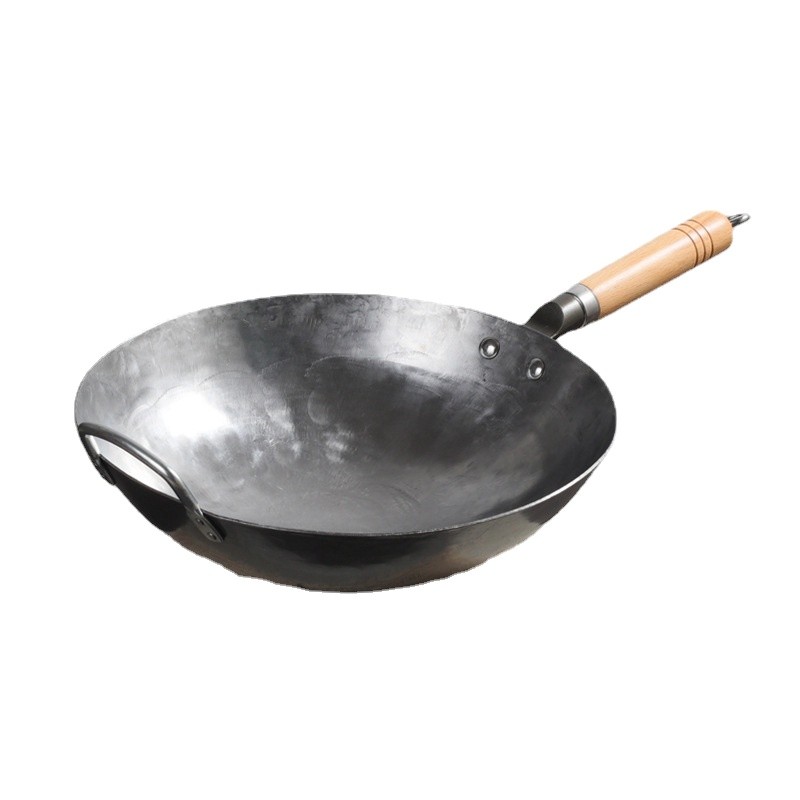 Chinese Traditional Iron Wok Handmade Hammering Large Wok Non-stick Non-coating Best Wok Wrought Iro