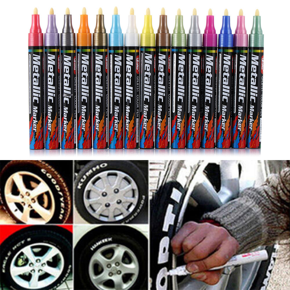 

1PC Car Tyre Paint Oil Pen Colourful Waterproof Permanent Motorcycle Bike Creative Tyre Marker Paint Maintenance Care Tools