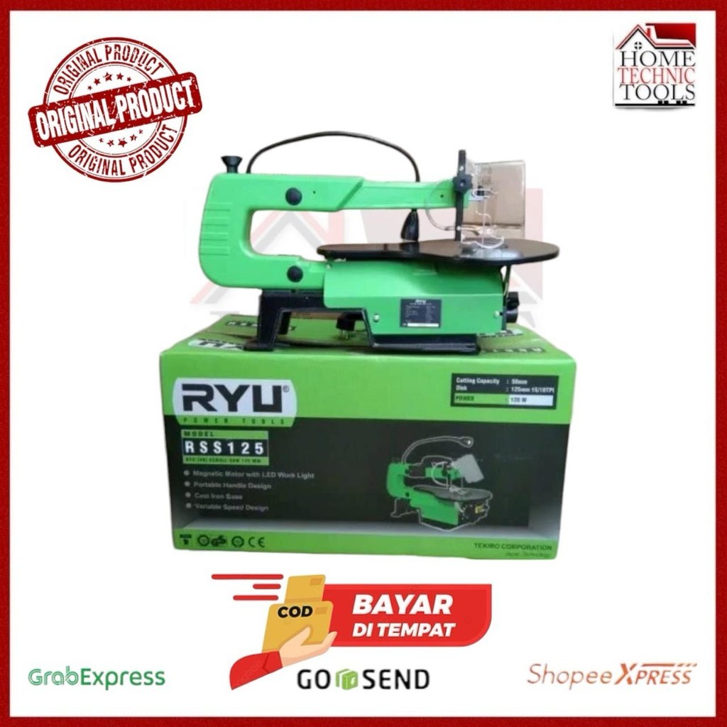 RYU RSS 125 MESIN SCROLL SAW / MESIN GERGAJI MEJA UKIR SCROLL SAW / 16" GERGAJI UKIR KAYU AKRILIK