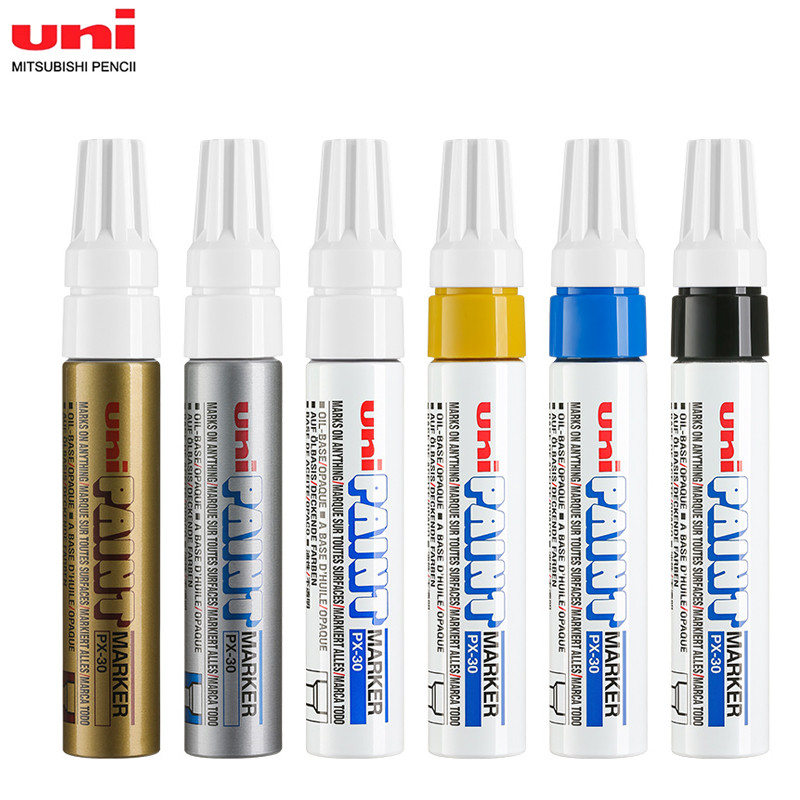 

Uni Paint Oil Based Markers Pen PX-30 4MM-8.5MM Head Rotuladores Plumones Permanent Multi surface Graffiti Pens Art Supplies