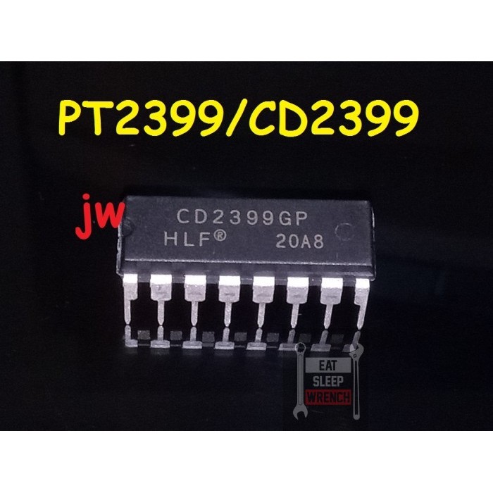 CD2399 PT2399 Audio Digital Echo Processor DIP16 aneka IC Transistor dan Sparepart elektronika