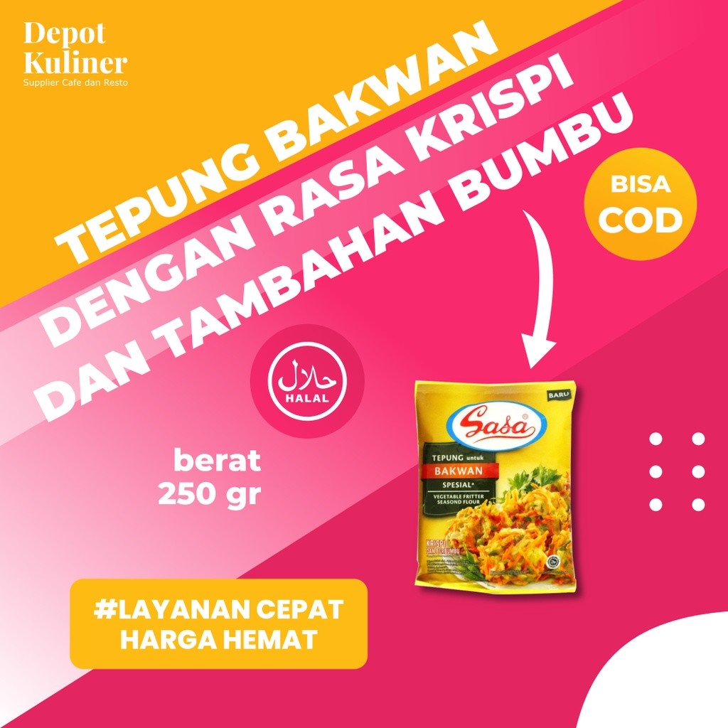 

Tepung Bumbu Sasa 225 GR untuk Bakwan Tepung spesial
