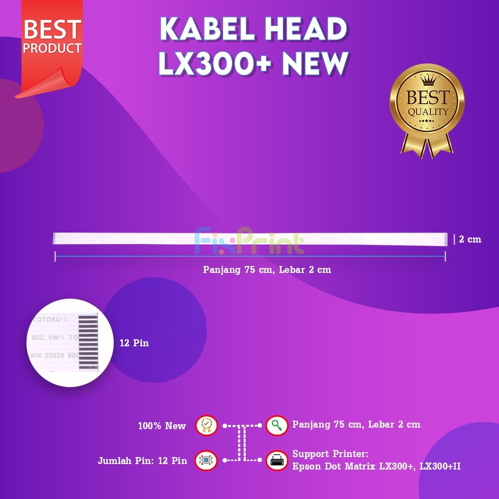 FixPrint Kabel Head Flexible LX300+ LX300+II