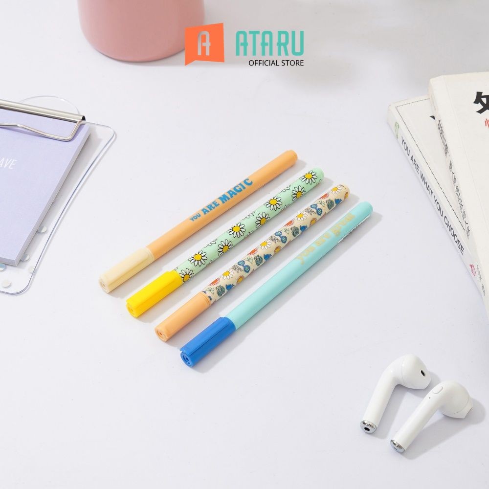 

Ataru Set 8 Pcs Pulpen Hitam Daisy Magic Pena Ballpoint Pen Bolpoin Alat Tulis Lucu