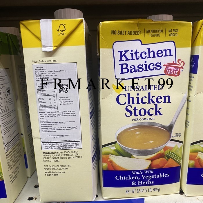 

Kitchen Basics Unsalted Chicken Stock / Kaldu Ayam / 907 grm