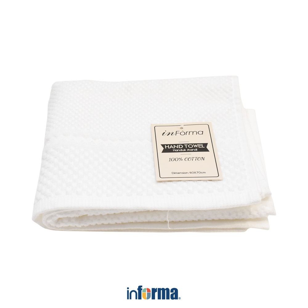 Informa 40x70 cm Popcorn Handuk Tangan - Putih Hand Towel Kain Perlengkapan Rumah Lap Tangan Kain La