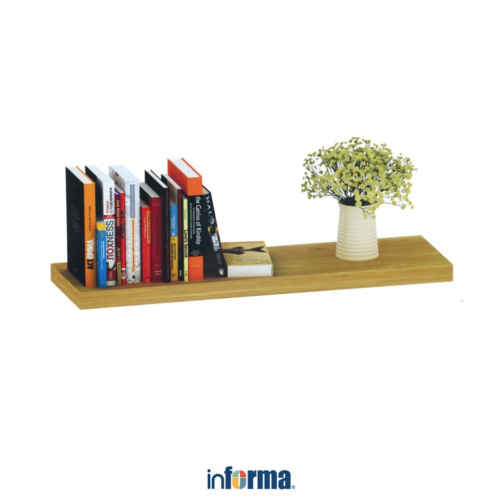 Informa 60 cm Rak Dinding L60 - Cokelat Oak Decorative Wall Shelf Rak Tembok Serbaguna Ambalan Dindi