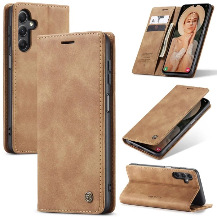 Original Flip Case Samsung A16 5G Flip Wallet Leather Case Cover Sarung Dompet kulit Lipat PU Caseme