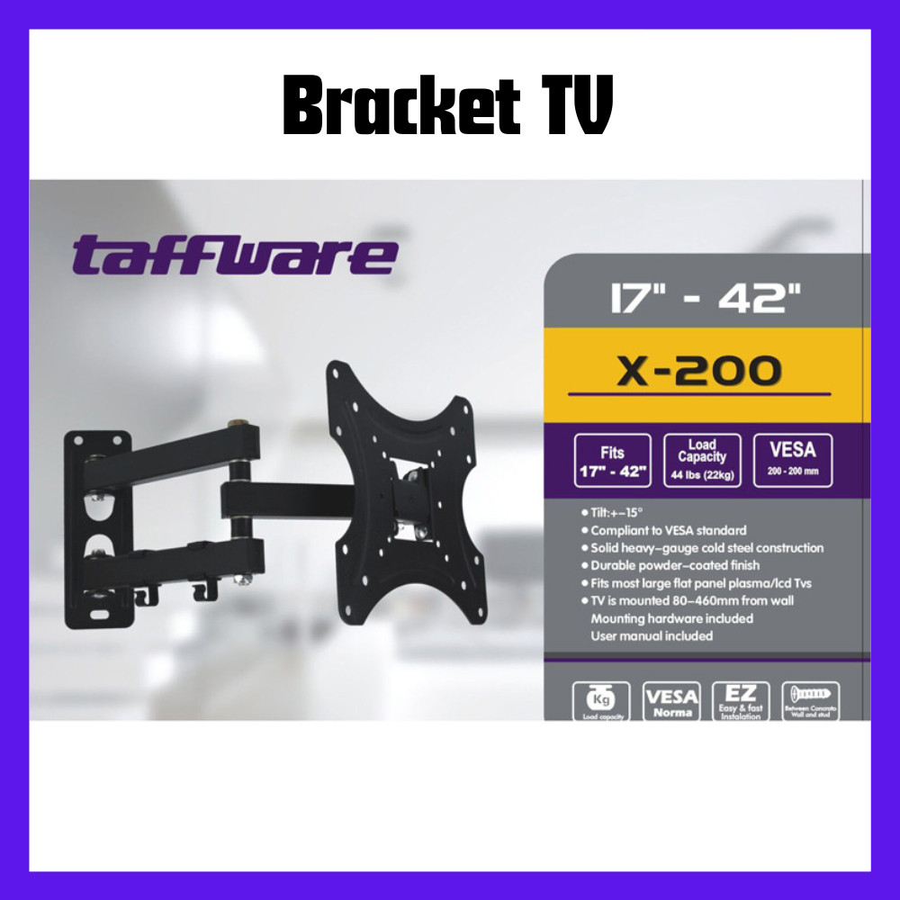 BRACKET SWIVEL TV LED 17 -42 INCI  Inch Universal Smart TV Digital LCD Braket TV Gantungan TV