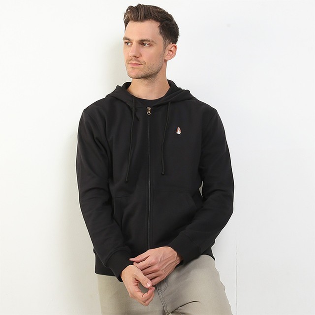 Hush Puppies Jaket Hoodie Pria Ridict 4 Black - S, Hitam