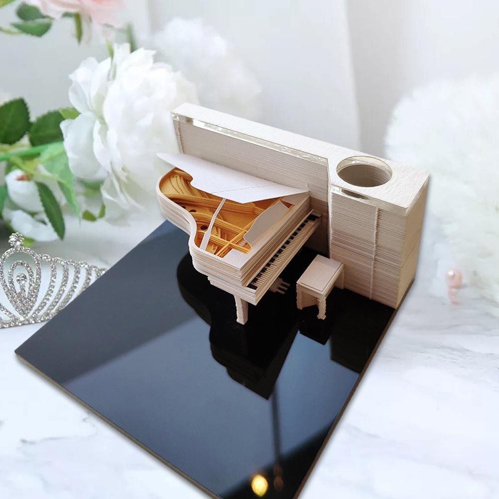 

Tear-off Calendars Piano 2025 Calendar 3d Notepad Omoshiroi Gifts Pads Office Notes Led New Supplies Sticky Block Years Mem
