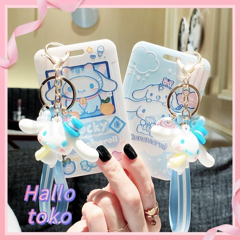 

ID CARD HOLDER MOTIF KAWAII TEMPAT KARTU PHOTOCARD PHOTO CARD Pelindung + Tali，Cinnamoroll