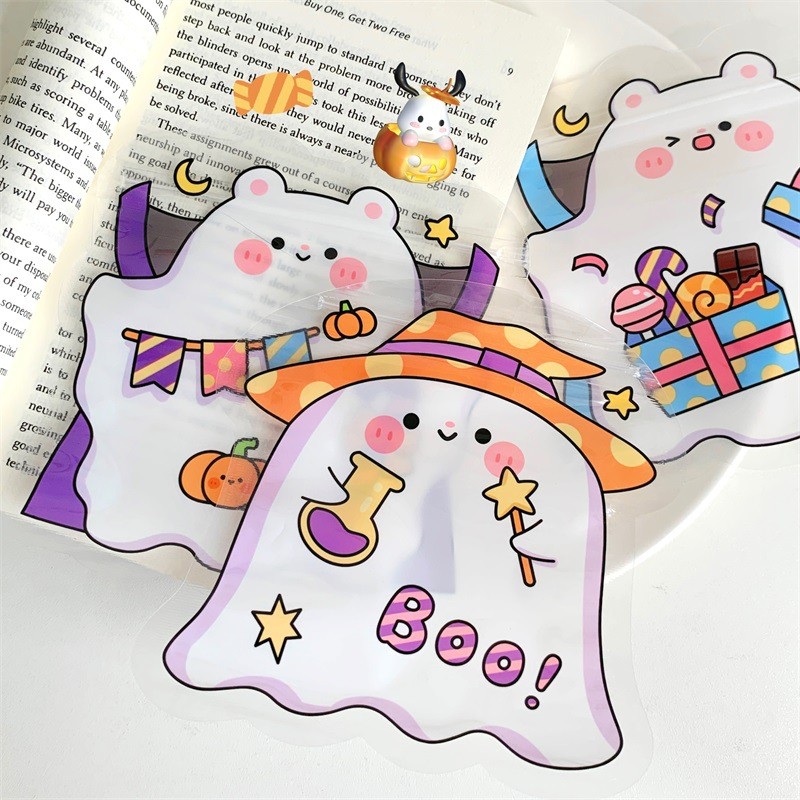 

[HARU] White Boo Halloween Series Goodie Bag Zipper Bag Ziplock Packaging