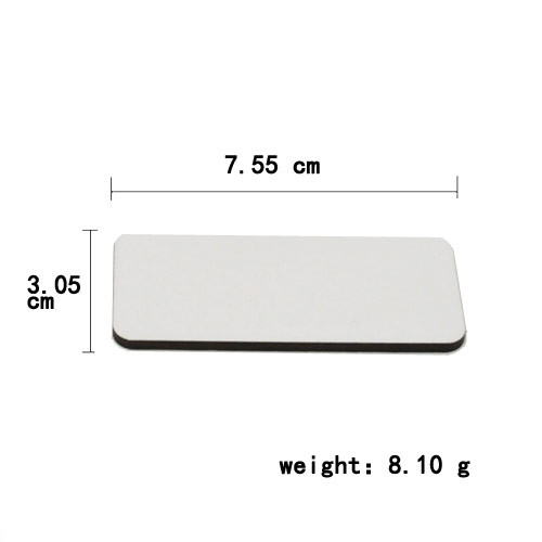 

100pcs/lot 45*13mm DIY Sublimation Blank Hardboard Custom ID Name Badge With metal magnetic name badge