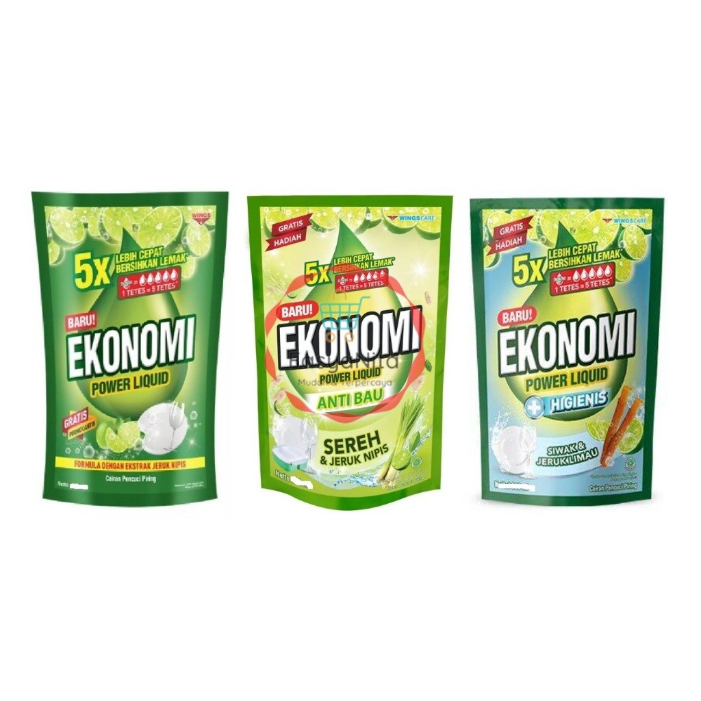 EKONOMI Power Liquid 105 ML | Ekonomi Sabun Cuci Piring Ekonomis (Baca Deskripsi) - Fasyanita Denpas